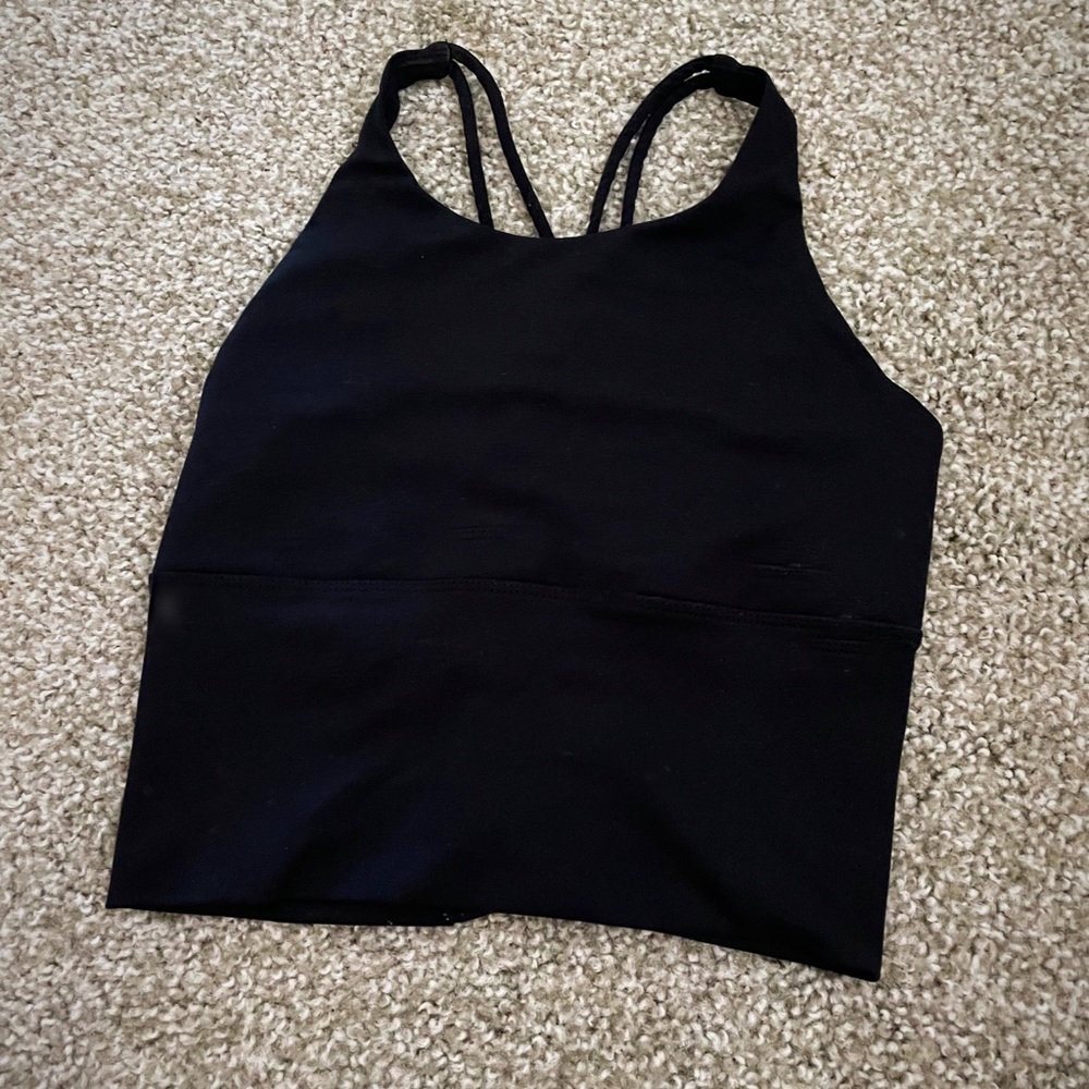 Cute high neck Black Sports Bra. Size XS